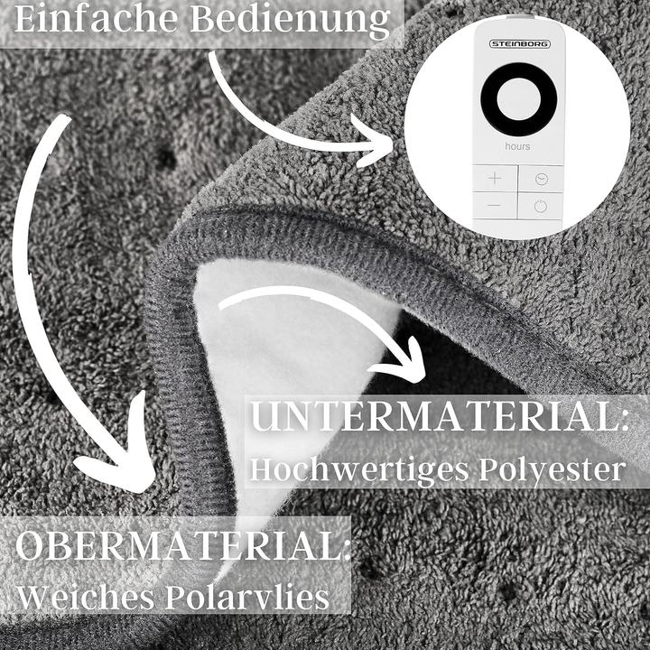 Produktbild Steinborg Heizdecke mit Timer und Fernbedienung
