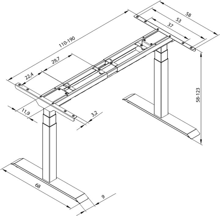 Produktbild tectake Tischgestell
