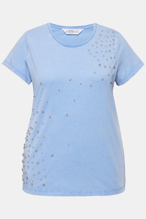 Actual product image Studio Untold Rhinestone Cap Sleeve Tee (54)