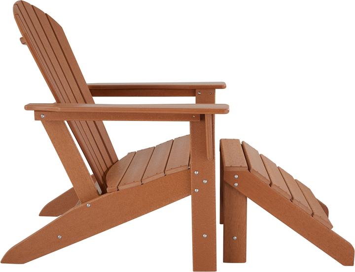 Actual product image tectake 2-Piece Set Janis Garden Chair with Joplin Footrest
