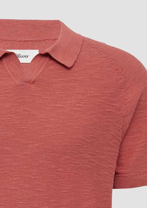 Image du produit S.Oliver Strickpullover Gestricktes Poloshirt mit Flammgarnstruktur (XXL)