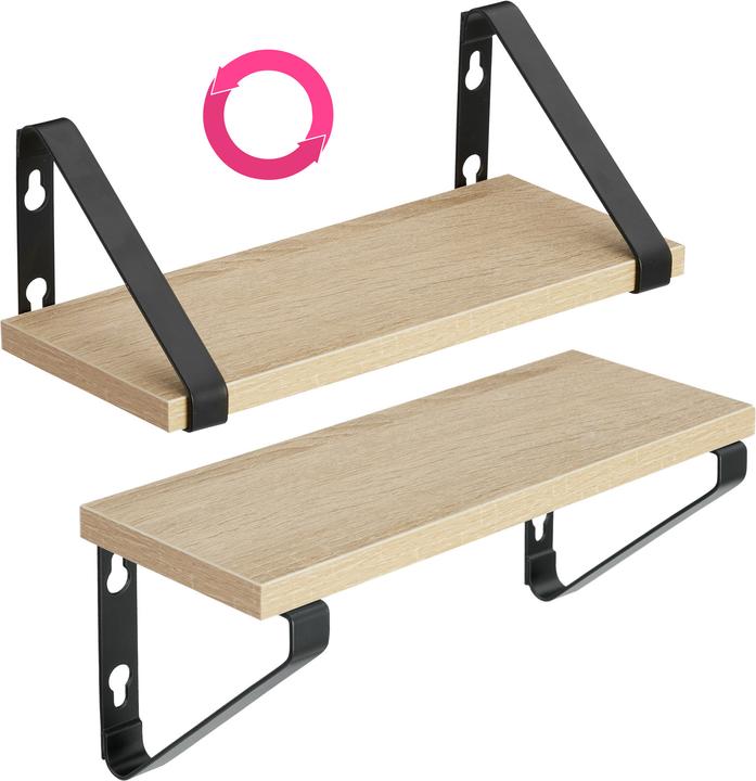 Actual product image tectake 3 hanging shelves Cowell (40 x 12 x 12 cm)