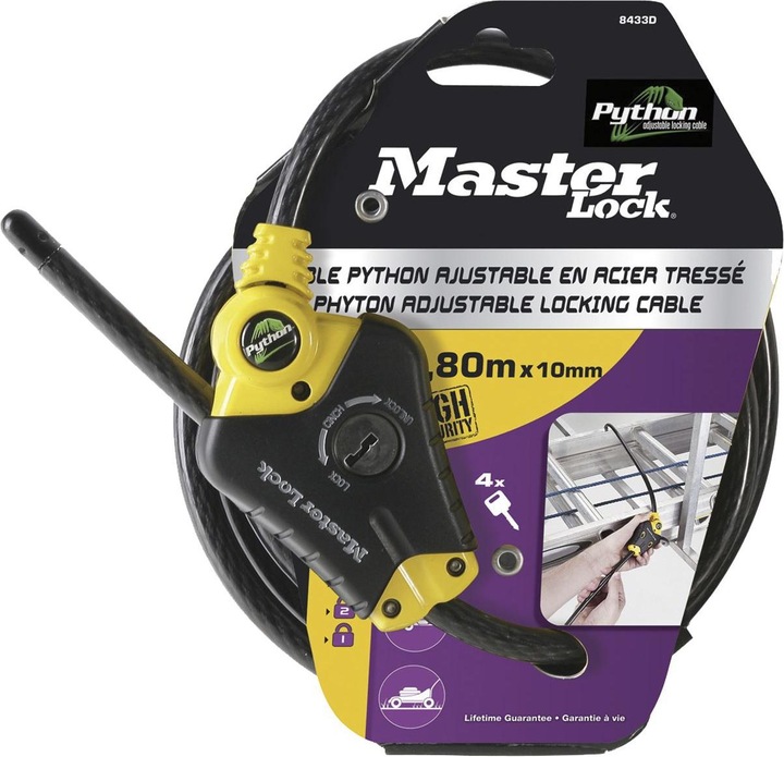 Immagine prodotto Master Lock Cavo di bloccaggio Python 8433EURD (180 cm)