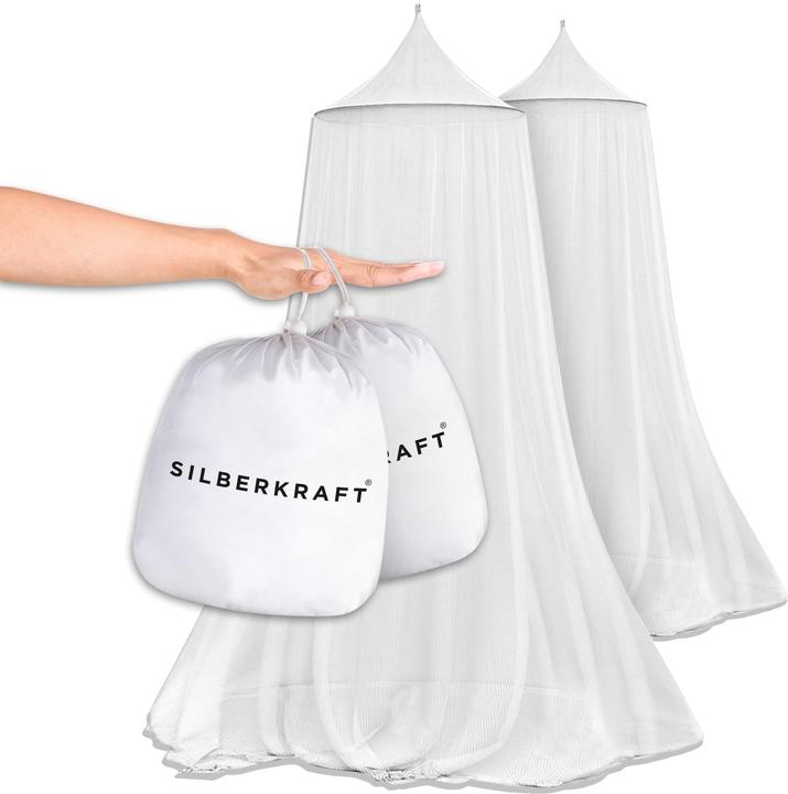 Produktbild Silberkraft Moskitonetz, 2 x Haken inkl. Klebepad