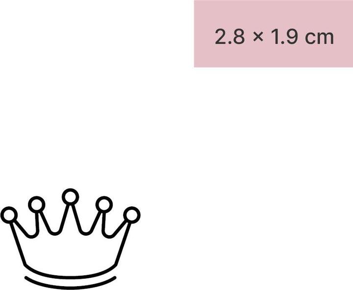 Produktbild minink Temporäres Tattoo – Krone mit Strich