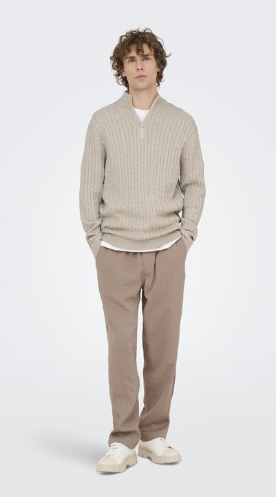 Produktbild Only & Sons Onsloui Reg 12 Cabel Half Zip Knit Noos (XS)