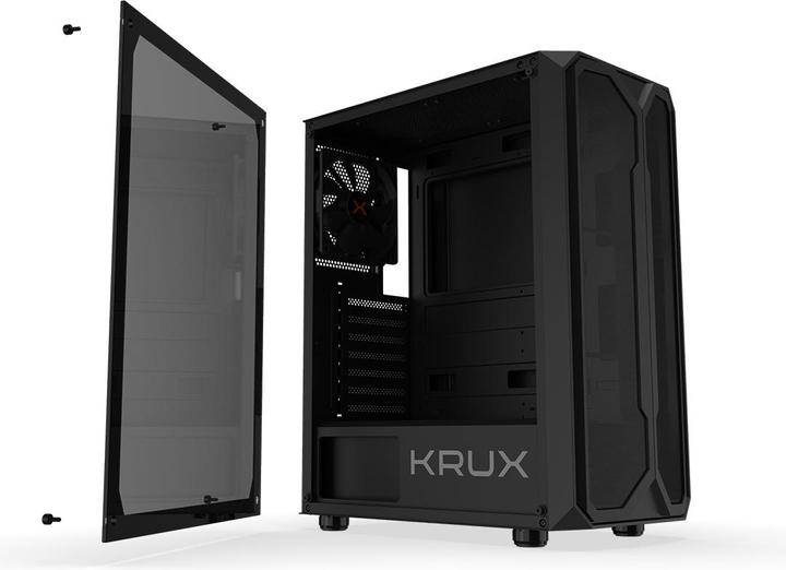 Produktbild Krux Odys Case (KRX0097) Black (ATX, mATX)