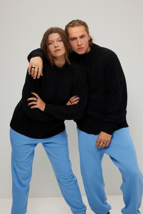 Actual product image Studio Untold Unisex Cable Knit Long Sleeve Turtleneck Sweater (L)