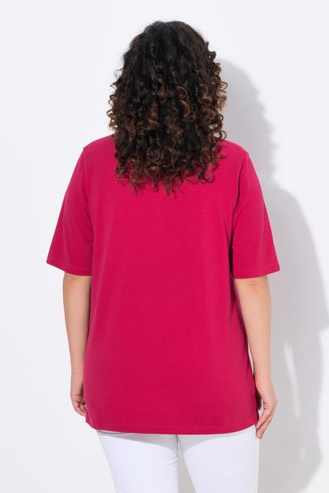Produktbild Ulla Popken Poloshirt, Piqué, Polokragen, Samt-Knopfleiste, Halbarm (50, 52)