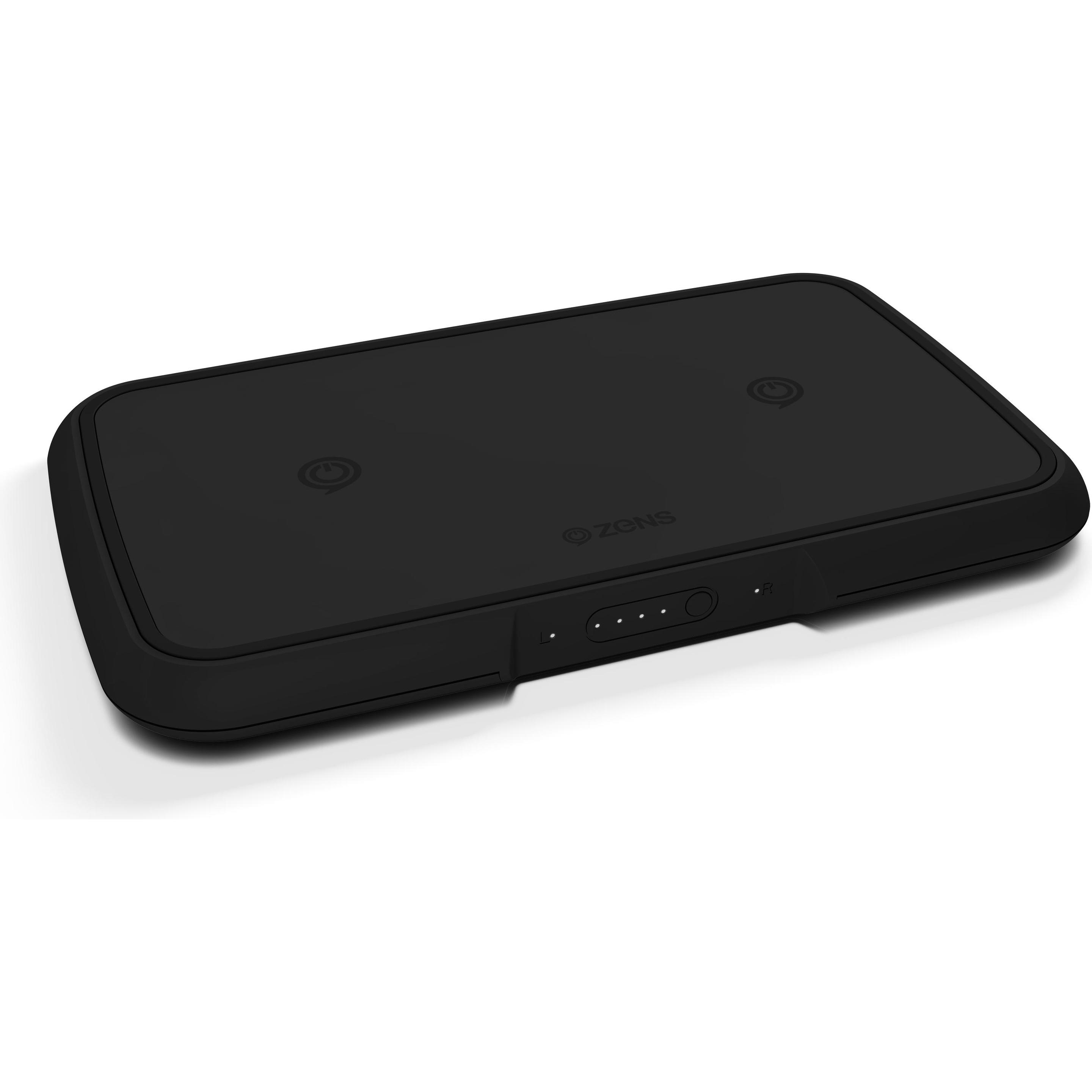 Zens Dual Wireless Power Bank (9000 mAh, 5 W), Powerbank, Schwarz