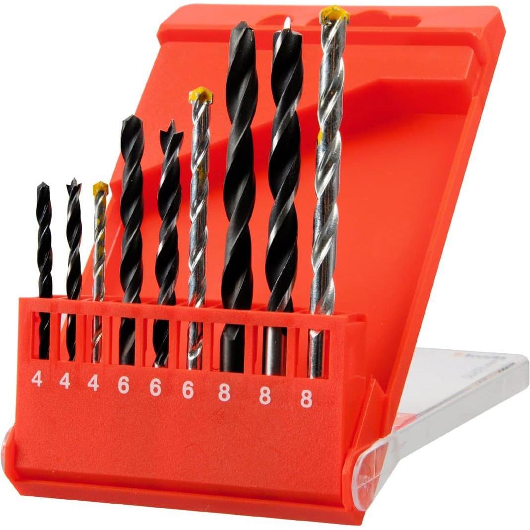 kwb, Punta da trapano, Set di punte combinate 9 pezzi. (4 mm, 6 mm, 8 mm)