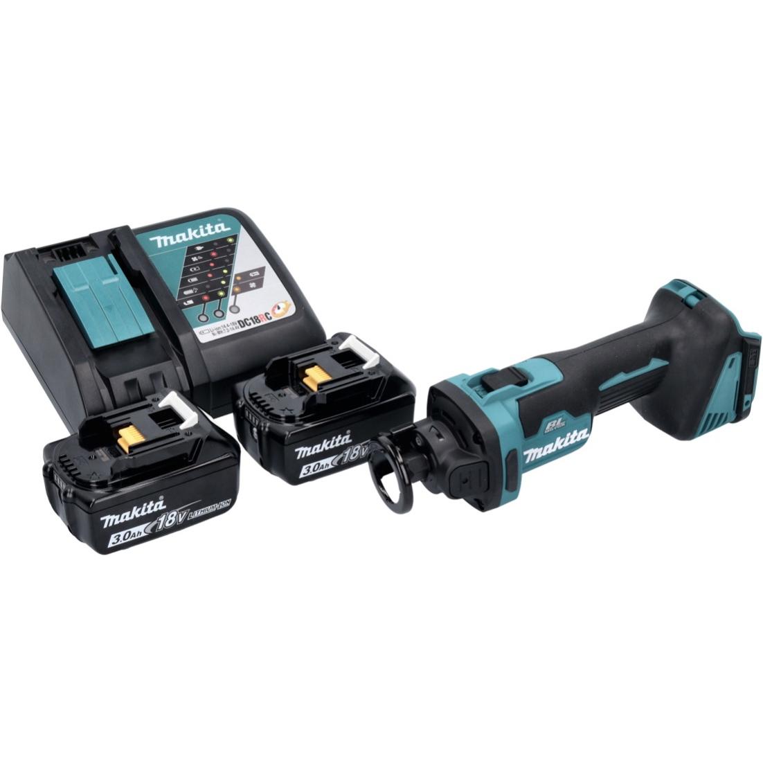 Thumbnail - Makita, Spezialsäge, DCO 181 RF Akku Rotationsschneider 18 V 32000 U/min Brushless + 2x Akku 3.0 Ah + Ladegerät