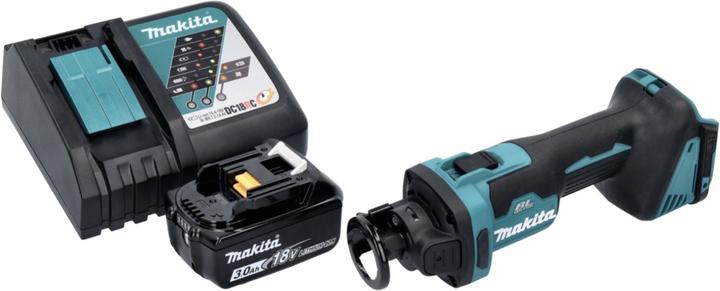 Actual product image Makita DCO 181 RF1 Battery Rotary Cutter 18 V 32000 rpm Brushless + 1x Battery 3.0 Ah + Charger