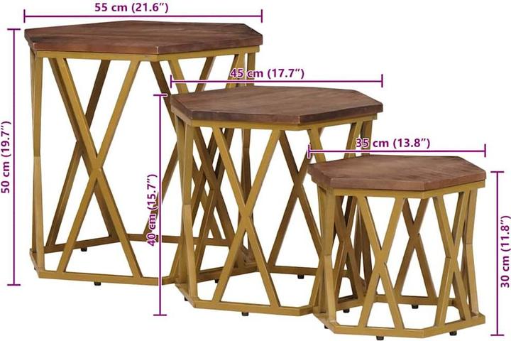 Immagine prodotto vidaXL Couchtisch (55 x 55 x 50 cm)