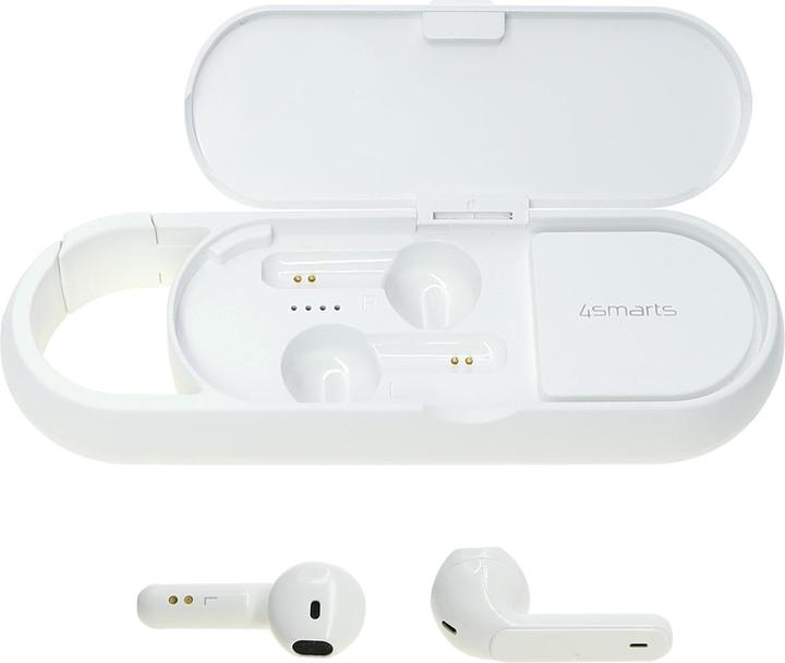 Produktbild 4smarts In-Ear-Kopfhörer Eara Twin Weiss (ANC, 3 h, Kabellos)