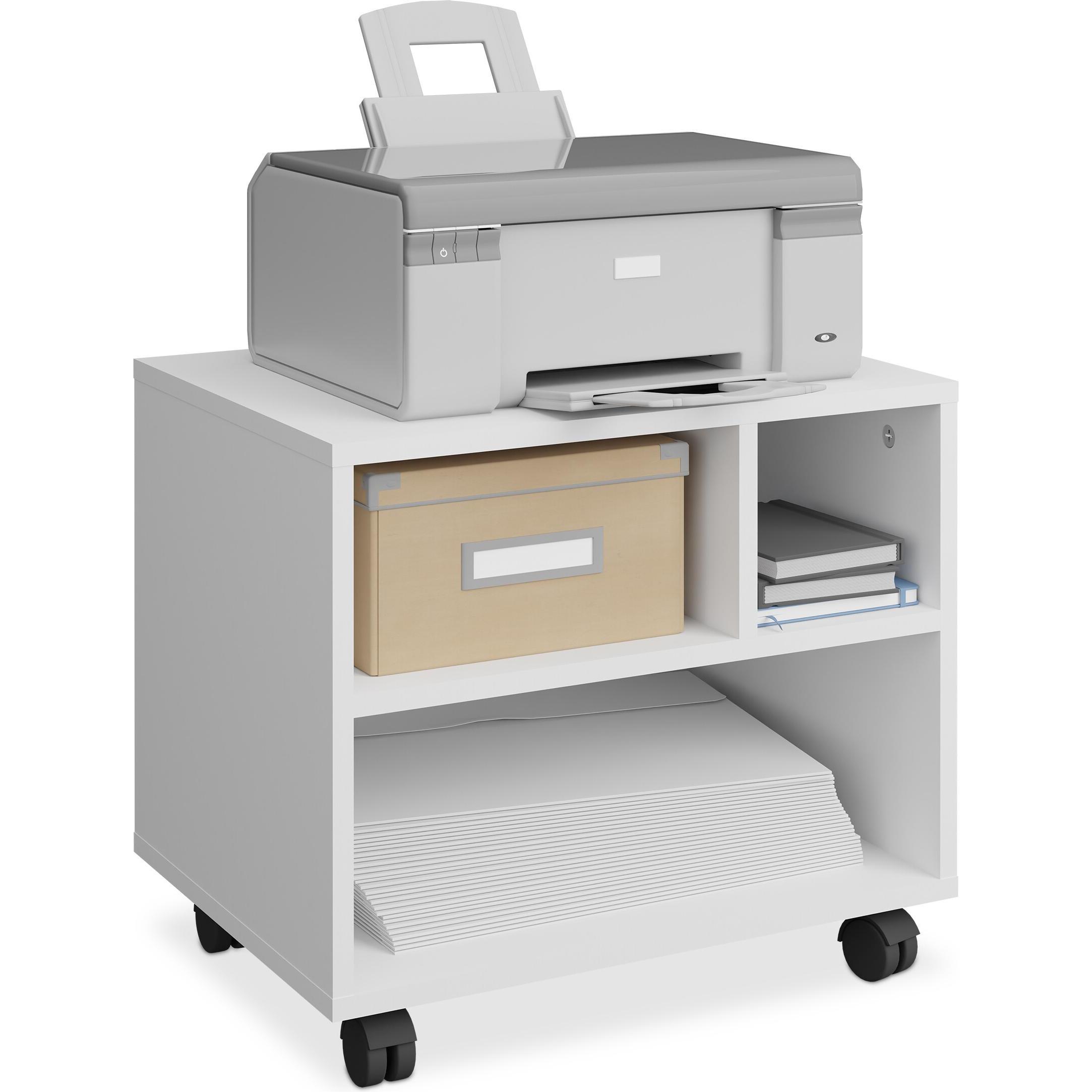 Relaxdays, Cassettiera ufficio, Carrello porta-stampante (40 x 30 x 35.50 cm)