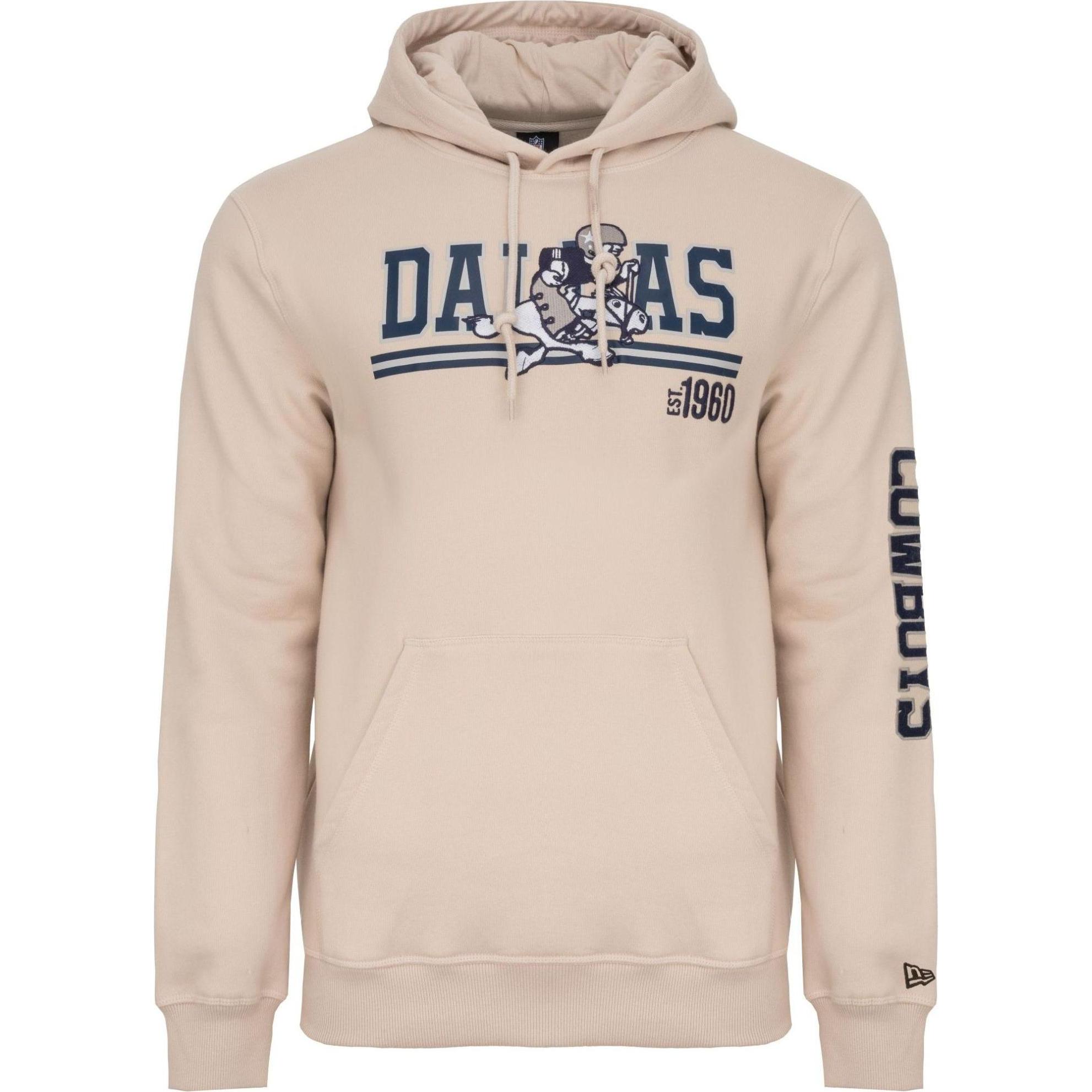 New Era, Herren, Pullover, Fleece Hoody - NFL SIDELINE Dallas Cowboys - XL, Beige, (XL)