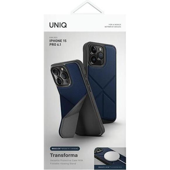 Thumbnail - Uniq etui Transforma iPhone 15 Pro 6.1" Magclick Charging niebieski/electric blue (Apple iPhone 15 Pro), Smartphone Hüll...
