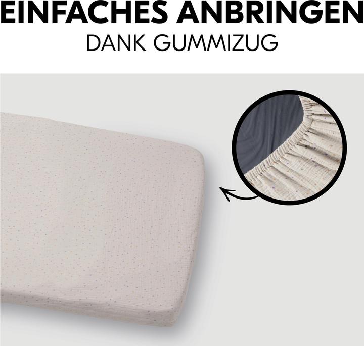 Actual product image Hauck Fitted sheets for travel cot mattresses