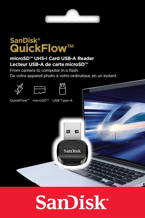Actual product image SanDisk QuickFlow microSD Card USB-A Reader (USB-C 3.2 Gen 1)