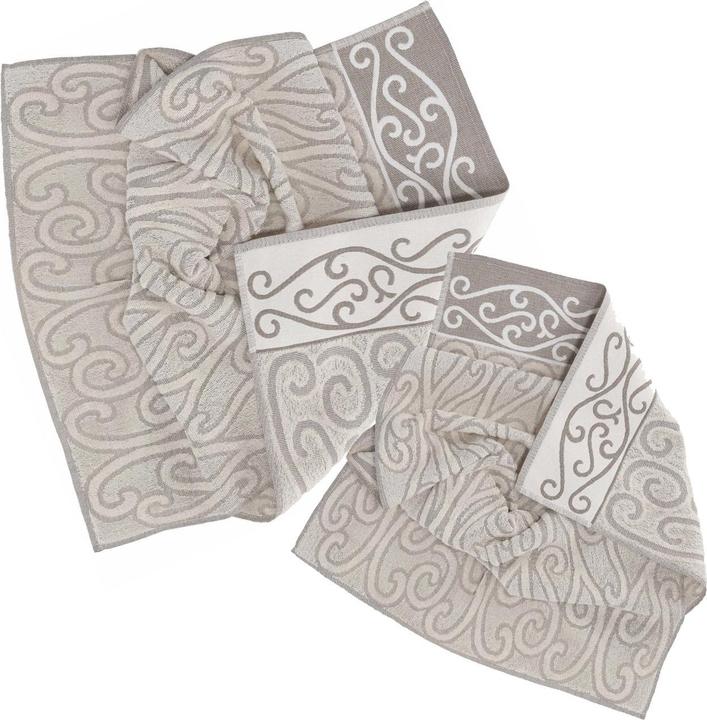 Image du produit Casativo Lot de 2 serviettes pour les mains et les invités, 100% coton, tortora, 60 x 100 cm, 40 x 60 cm (40 x 60 cm, 60 x 100 cm)