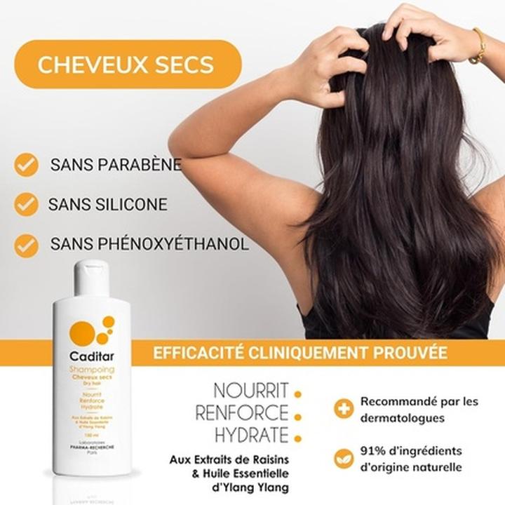 Actual product image Caditar Dry Hair Gentle Moisturizing Shampoo 150ml Paraben-Free (150 ml, Liquid shampoo)