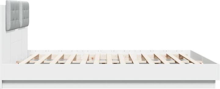 Produktbild vidaXL Bettgestell mit Kopfteil und LED-Leuchten (200 x 200 cm)