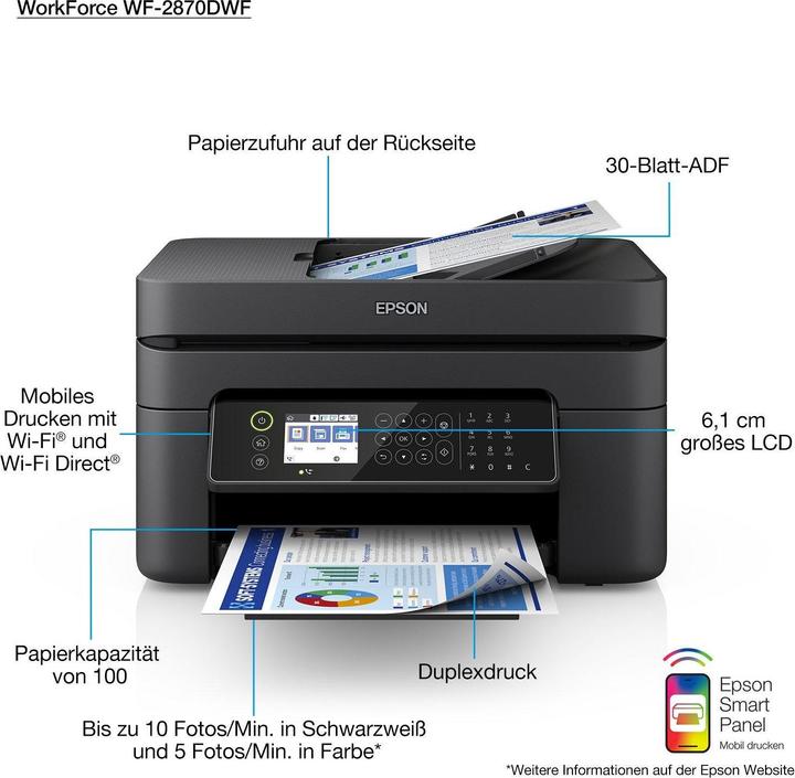 Produktbild Epson WorkForce WF-2870DWF (Tintenpatrone, Farbe)