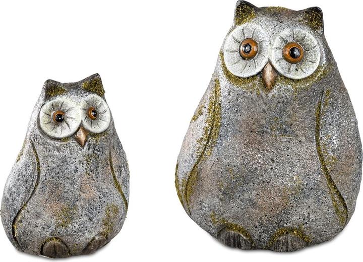 Formano Eule 2er Set Rustik (15 x 11 cm, 15 x 15 cm)