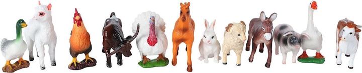 Immagine prodotto Kids Globe Farming Miniature di animali della fattoria Kids Globe, 36 pezzi.