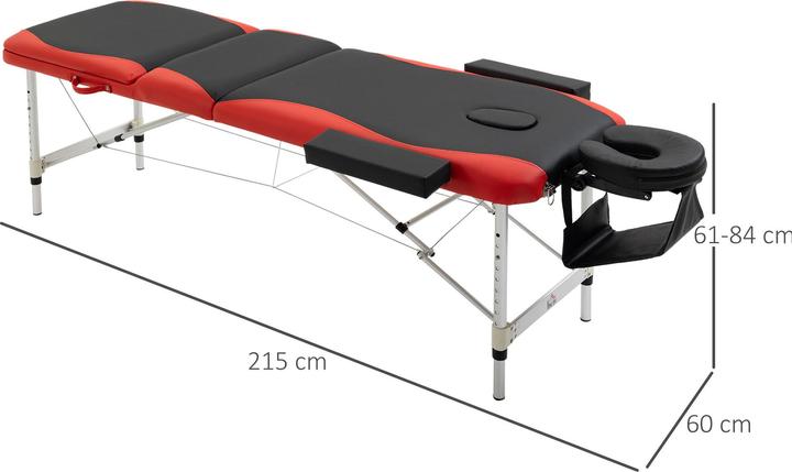 Produktbild Homcom Massageliege mit leichtem Alurahmen, zusammenklappbar und gepolstert