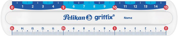 Produktbild Pelikan Lineal 15cm Griffix blau (15 cm, Kunststoff)