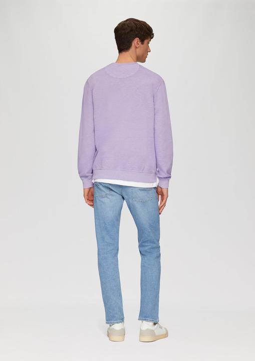 Produktbild s.Oliver Sweatshirt Sweatshirt mit Garment Dye und Logo-Detail (M)