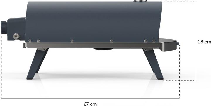 Actual product image Ziipa Piana Gas Ardoise (Pizza oven gas)