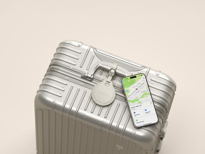 Produktbild Satechi Vegan-Leather FindAll Luggage Tag Sand (Apple, iOS, Mac OS)