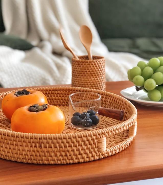 Produktbild Dudoplatz Rundes Serviertablett aus Rattan