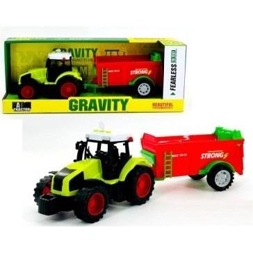 Block Traktor mit Anhänger