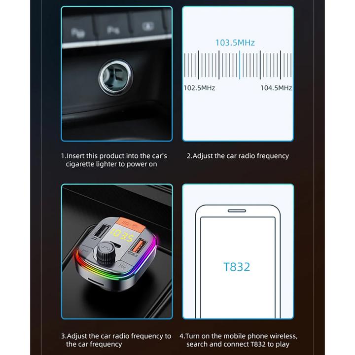 Produktbild Yesido Autoladegerät USB Bluetooth Digital Display FM Schwarz