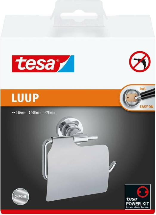 Produktbild tesa LUUP Toilettenrollenhalter inkl. Klebelösung ohne Bohren