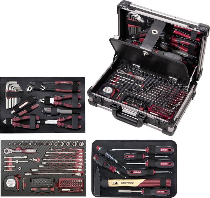 Produktbild Kraftwerk Profi-Alu-Werkzeugkoffer (123 Teile)