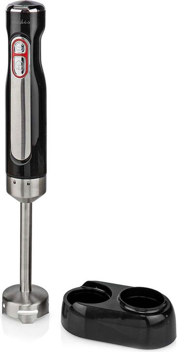 Produktbild Nedis Stabmixer 100 W Geschindigkeitseinstellung: 1-Speed Schwarz / Silber