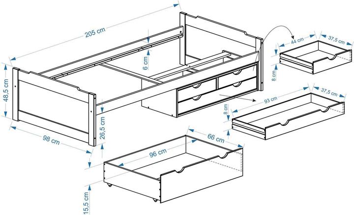 Actual product image IDIMEX Andrea (90 x 200 cm)
