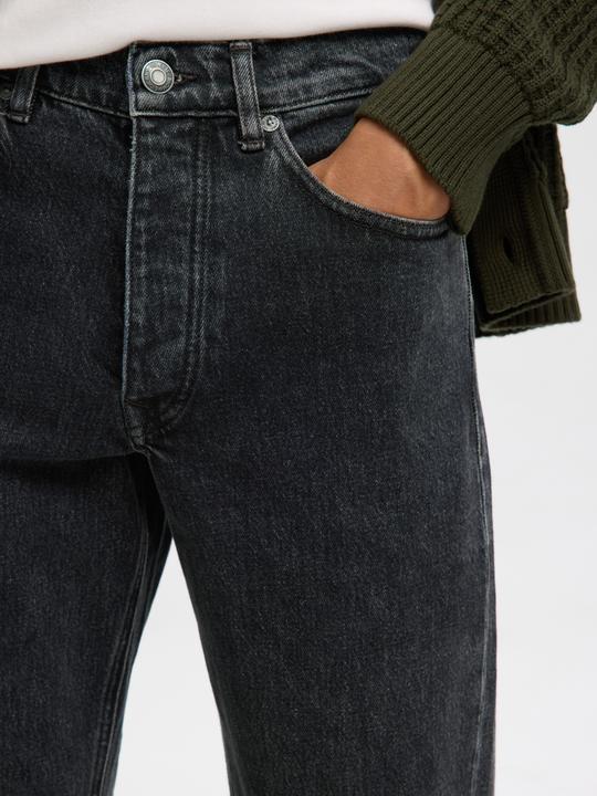 Actual product image Selected 196 Dark Wash Straight Fit Jeans (W28/L32)