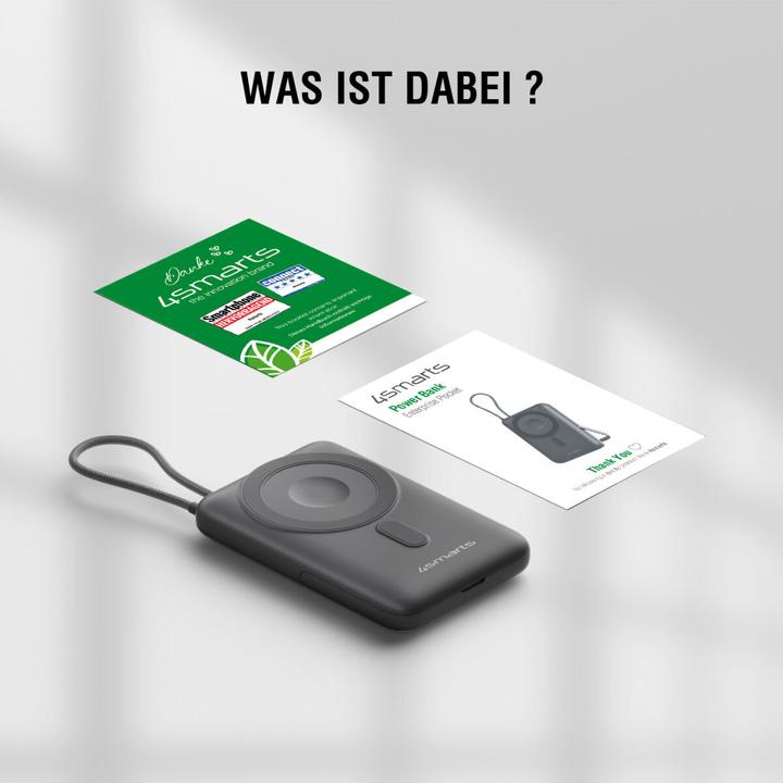 Actual product image 4smarts Wireless Powerbank Enterprise Pocket spacegrau (10000 mAh, 22.50 W, 38.50 Wh)