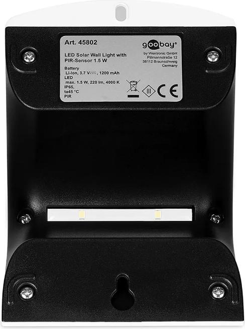 Produktbild Goobay LED Solar-Wandleuchte (220 lm, IP65)