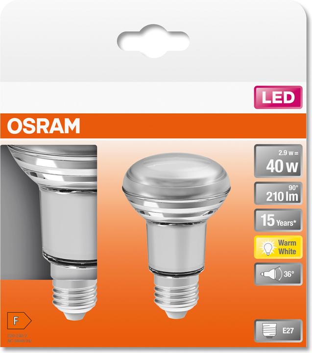 Actual product image Osram Star (E27, 2.60 W, 210 lm, 3 x, F)