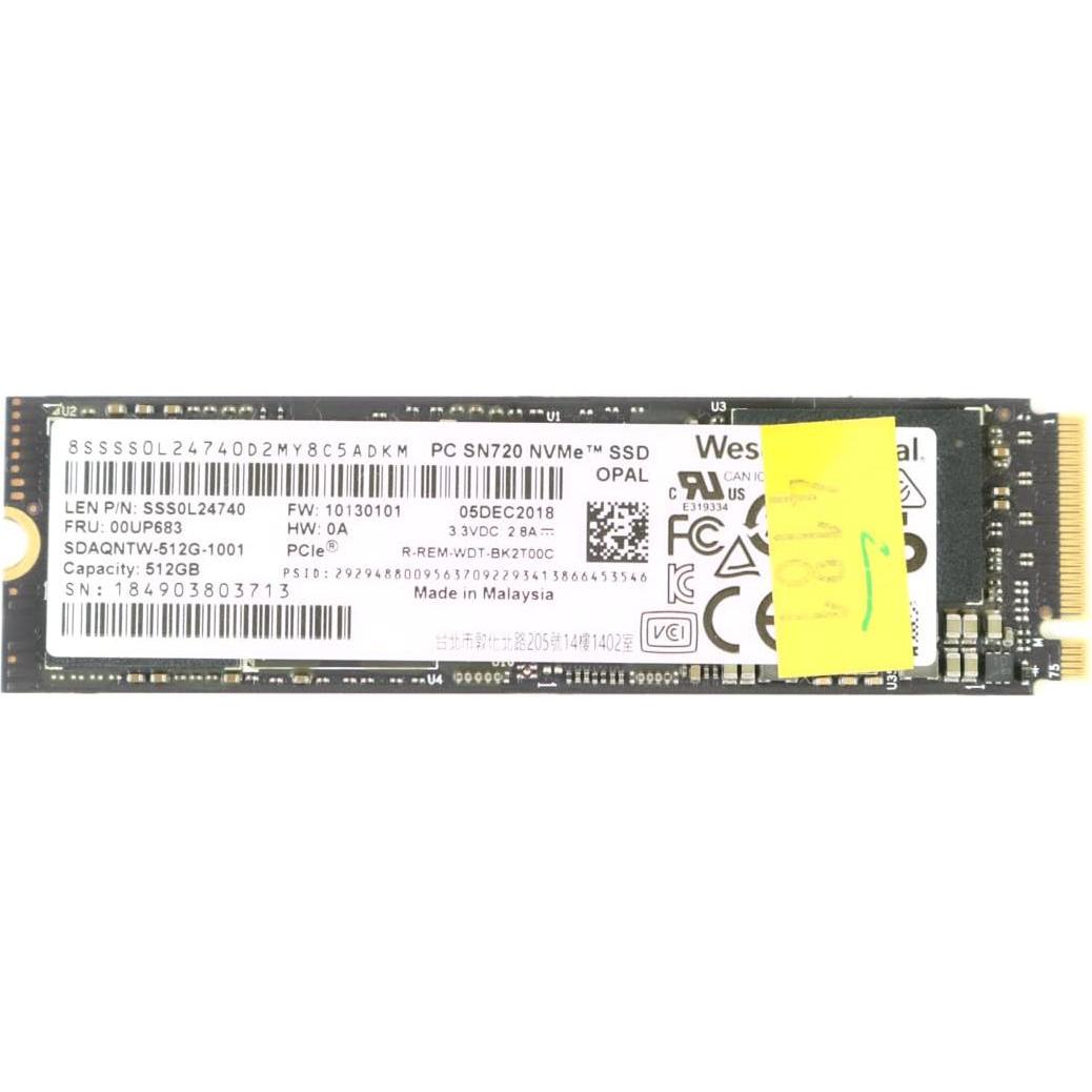 Dell 512GB, SSD, PCIe-34, M.2, 22mm (512 GB, M.2 2280), SSD