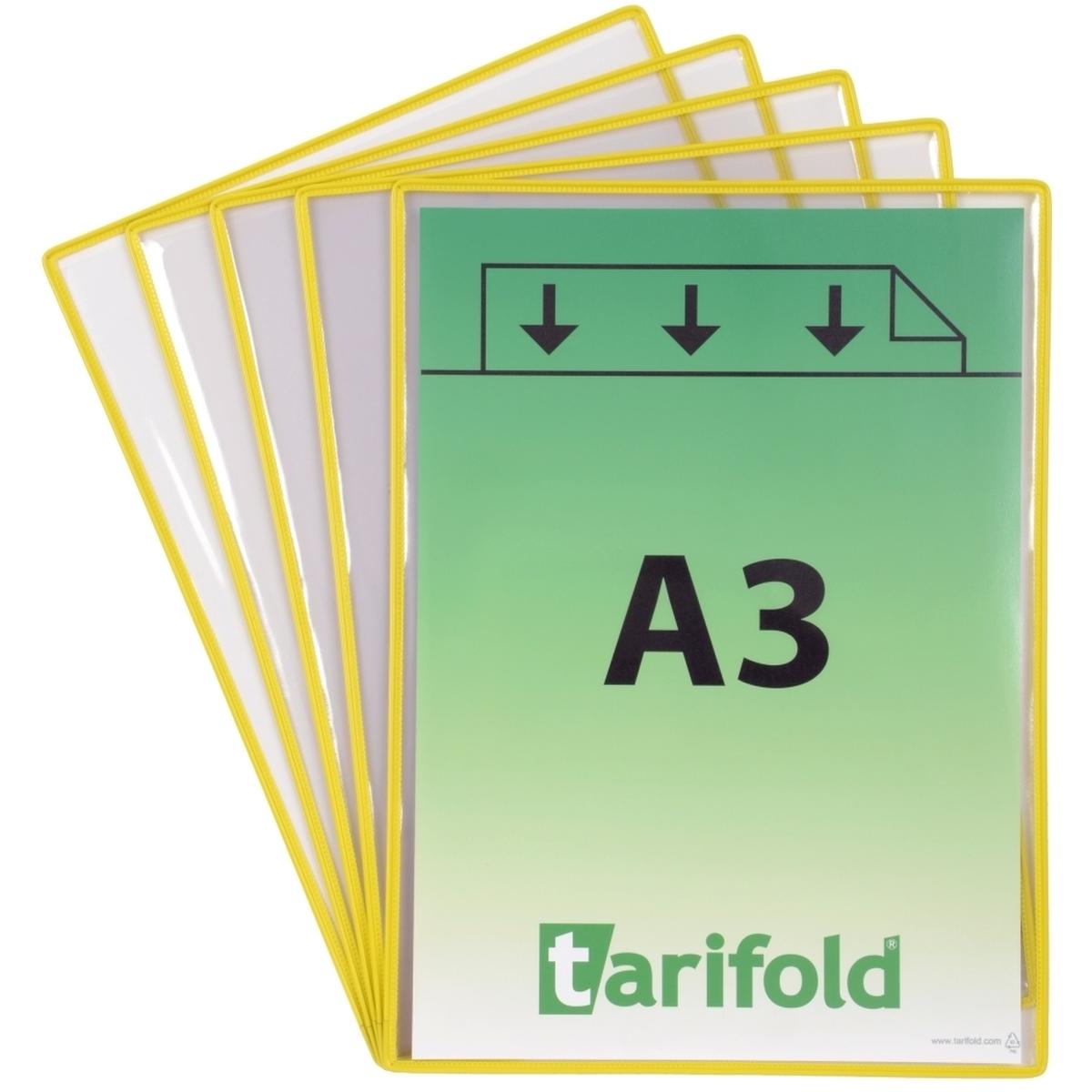 Tarifold, Informationsschild, Klarsichttafel standard A3 5 gelb Stück