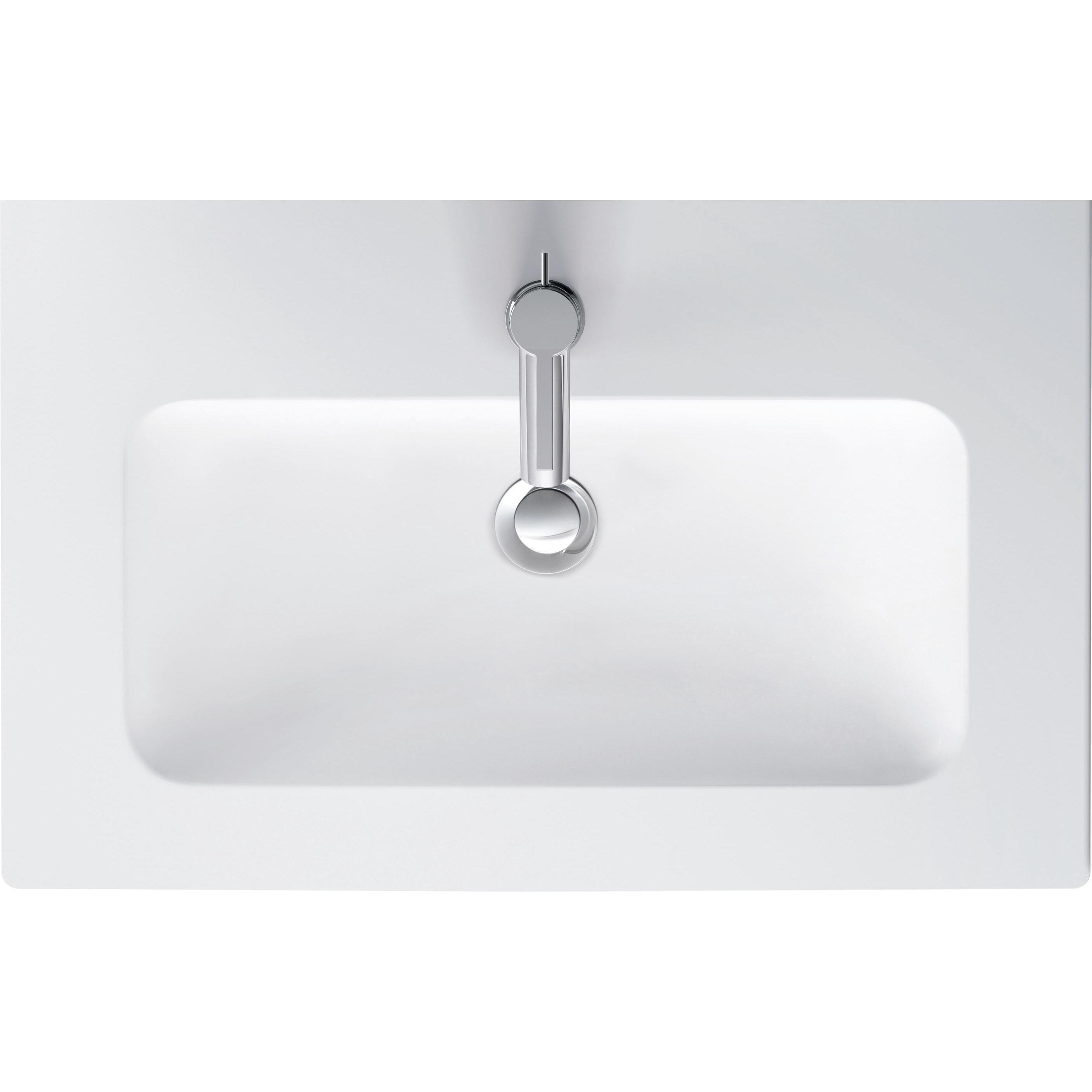 Duravit, Spülbecken, Möbel-WT ME by Starck compact m ÜL m HLB 630x400mm 1 HL we seidenmatt (Einbauspüle, 40 cm, 63 cm)