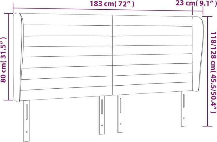 Image du produit vidaXL Kopfteil (183 x 23 x 88 cm)